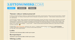 Desktop Screenshot of lottonumero.com